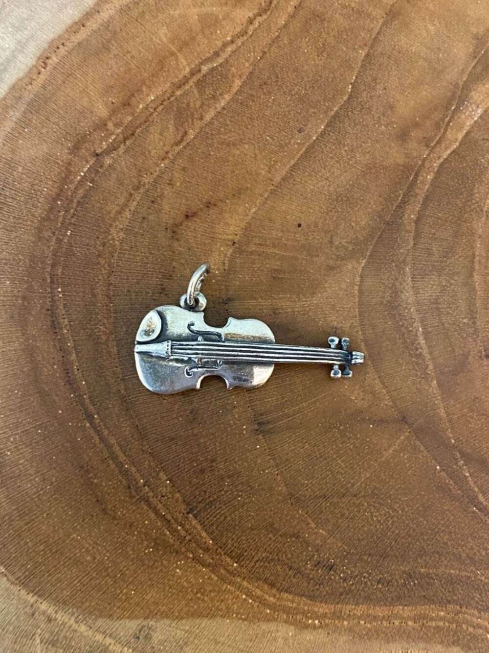 RETIRED James Avery Violin Charm, Sterling Silver